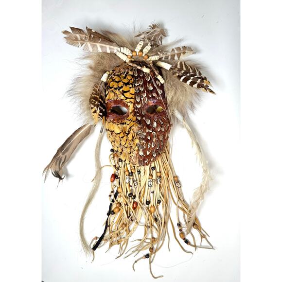 Vintage 1992 Judy Light Feather Adams Spirit Ceremonial Mask “Little Bear” - Picture 10 of 10